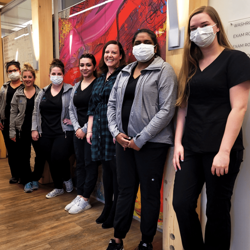 Team of nurses in a uniform